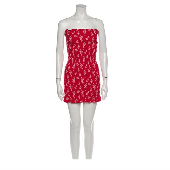 Reformation Red Tube Dress - Picture 2 of 7
